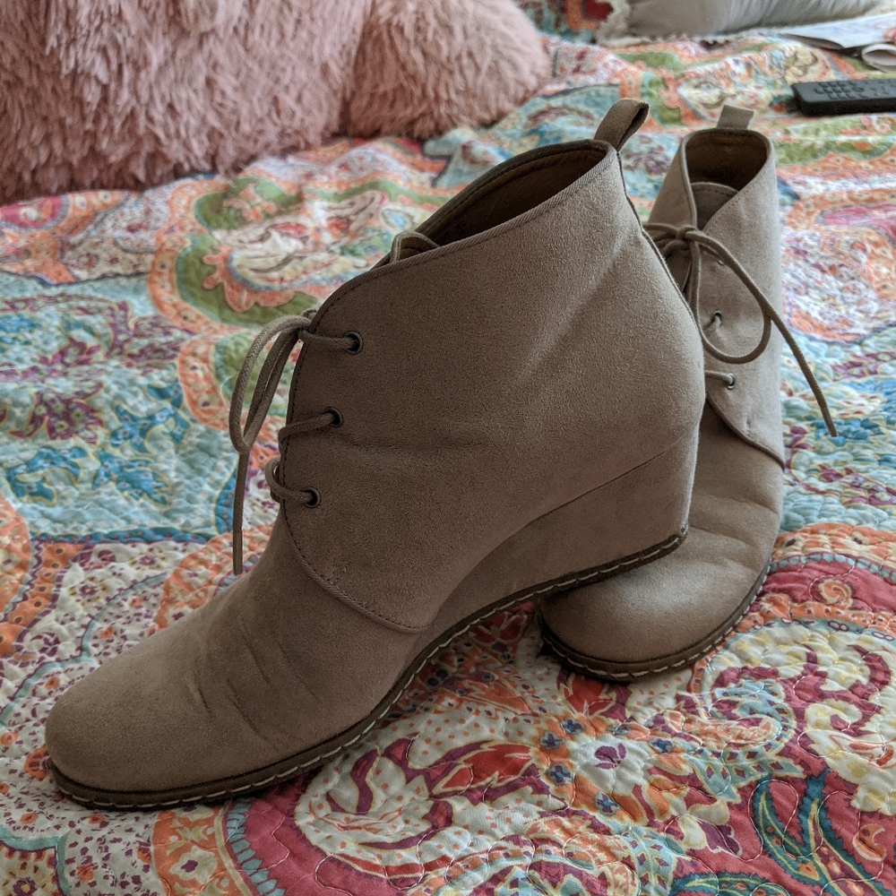 Suede booties